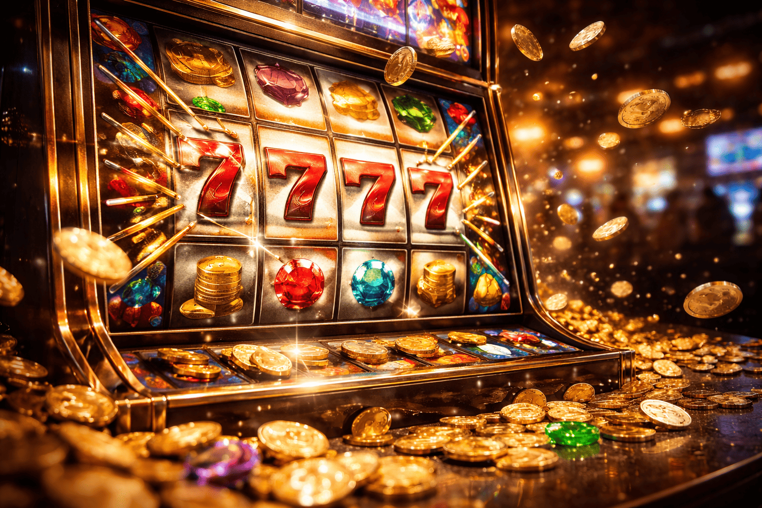 Distribución de premios en slots con muchas líneas de pago