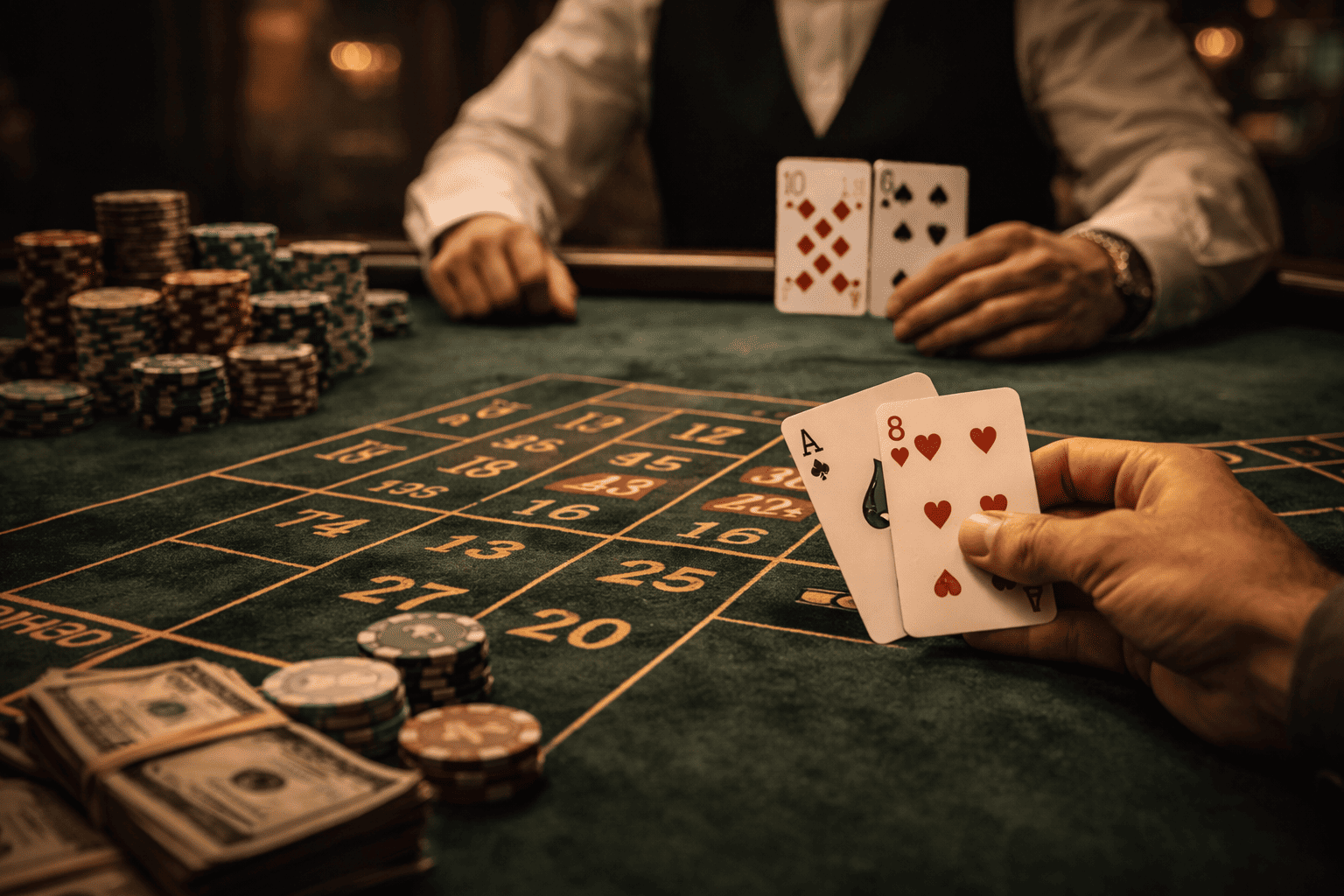 Decisiones límite en blackjack que cambian el resultado a largo plazo